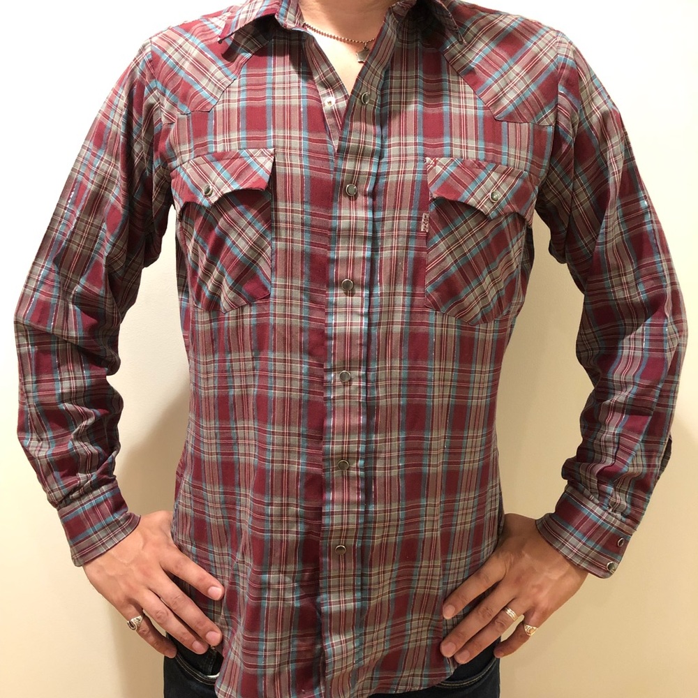Vintage Levis Purple Silver Western Shirt M